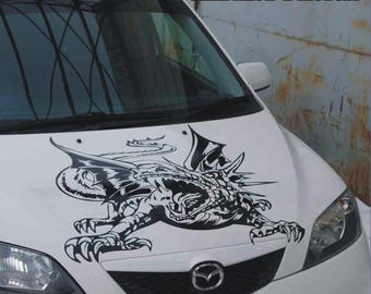 Dragon clip art for wall decoration | Files for cutting and printing | CDR.