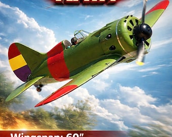 Plans-polikarpov i-16 rata-rc plane scale war bird blueprints,pdf model aircraft drawings wingspan 1524mm combat fighter build manual guides