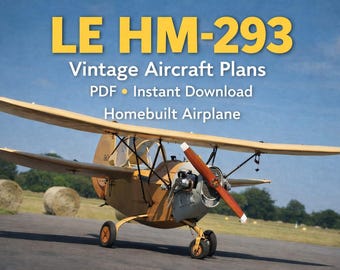 Plans Airplane - aircraft "HM-290" -Homebuilt Airplane Drawings-PDF,Aircraft Plans-plans PDF