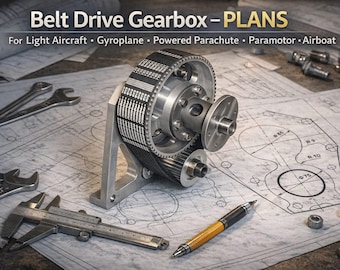 Plans - Belt drive gearbox.-Timing belt gearbox-PLANS- Download- Plans-aircraft-Ultralight-Plans PDF.