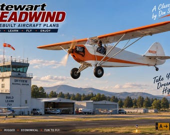 stewart headwind aircraft plans,homebuilt airplane blueprints, don stewart design,pdf jpg files,vintage aviation plans,diy aircraft pack