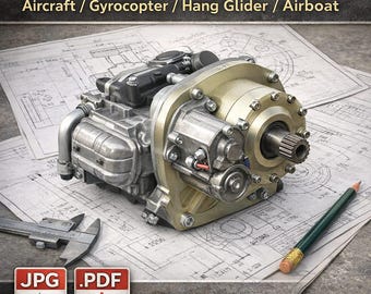 Airplane gearbox drawings-PDF-Gear Reducer airplane gearbox plans-"Drawings"
