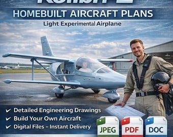 Plans airplane-Homemade airplane plans-Ultralight aircraft planes-Airplanes plans-Ultralight airplane-Kolibri-2-plans PDF