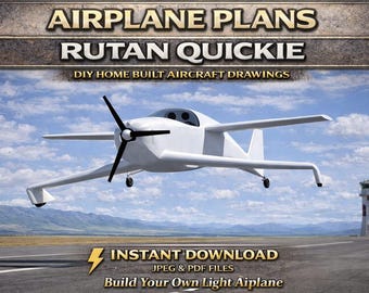 Airplane Plans - Rutan "Quickie"-ultralight aircraft-Plans PDF - INSTANT DOWNLOAD