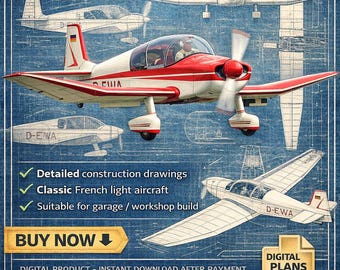Aircraft Plans –Plans,,Jodel D11,,– Homebuilt Airplane Drawings PDF- Download-Plans,Aircraft ,,Jodel D11,,-PDF