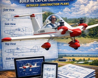 aircraft-ultralight-Plans PDF-Complete drawings of the aircraft ,,Cri-Cri,,Plans-drawings