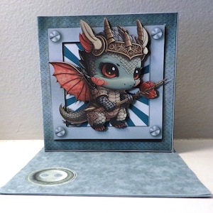 Little dragon birthday card.