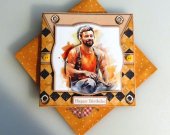 Hiker birthday card.