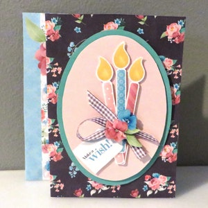 Make a wish candles birthday card.