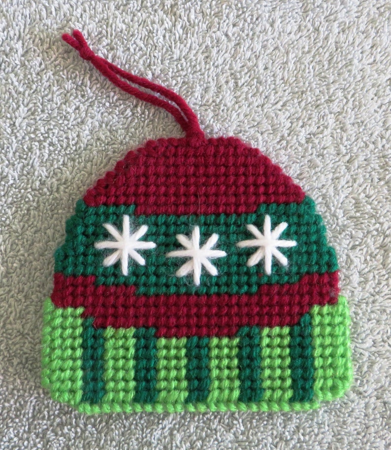 Handmade Christmas Hat Needlepoint Ornament Etsy UK