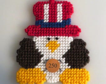 Patriotic eagle boy ornament.