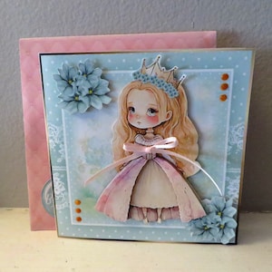 Beautiful princess birthday card.