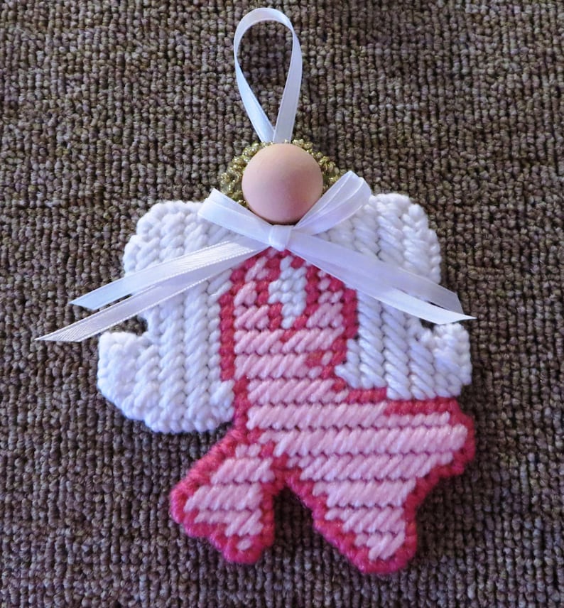 Survivor Needlepoint Angel Ornament Etsy
