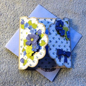 Handmade pretty posies sympathy card.
