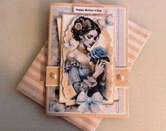 Blue Rose Mother's Day card.