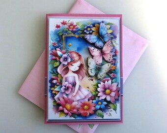 Spring garden beauty birthday card.