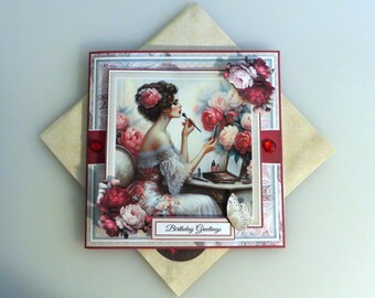 Peony beauty birthday card.