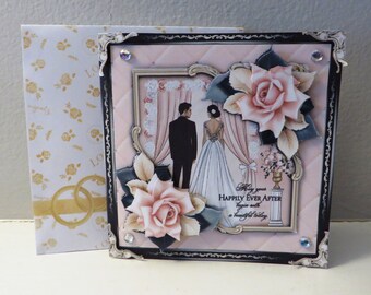 Happily ever after wedding card.