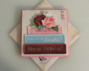Books for a birthday card.