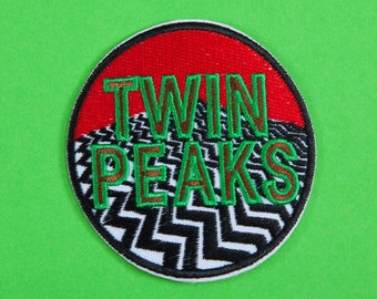 Twin Peaks-inspired Embroidered Patch / Vegan Adhesive / Agent Cooper Coffee 80s Retro David Lynch Horror Iron or Sew On Patches