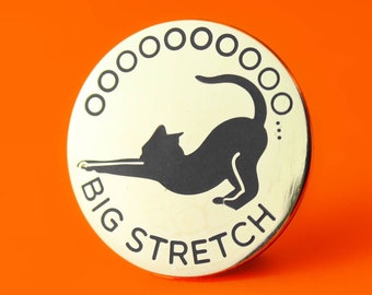 Ooo Big Stretch Enamel Pin | Hard Enamel Nickel-Free Brooch | Cute Funny Gift Kawaii Cloud Sparkle Introvert Awkward Anxiety