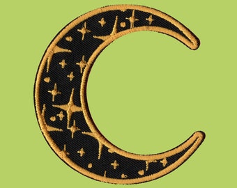 Download Crescent Moon Patch Etsy
