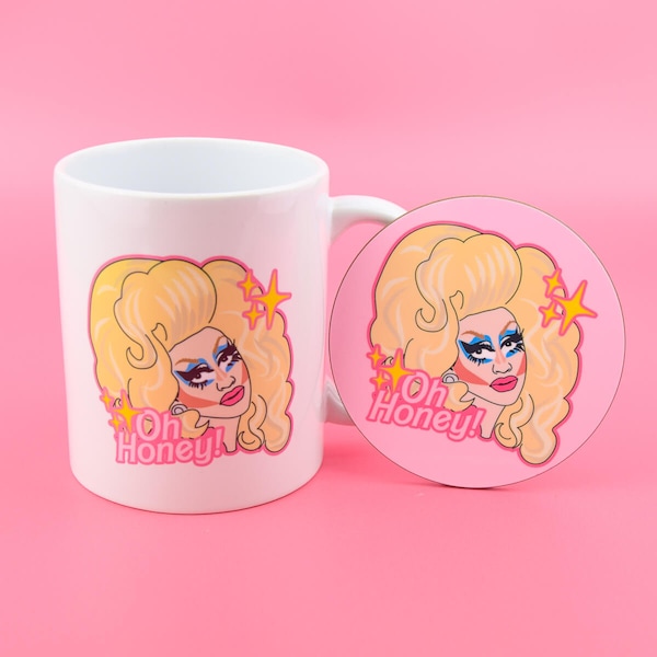Trixie Mattel Mug & Coaster Gift Set - Drag Race RPDR Unhhhh Rupaul Queen