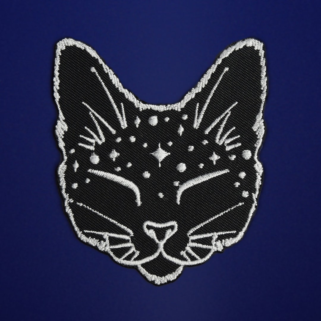 Name Logo Patch Cat Iron Ons Patches Bulk for Clothing Black Sequin  Accessories Stickers for Clothes Large Badge Free Shipping