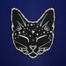 Cosmic Cat Patch / Vegan Adhesive / Iron or Sew On Patches / Galaxy Gothic Goth Cute