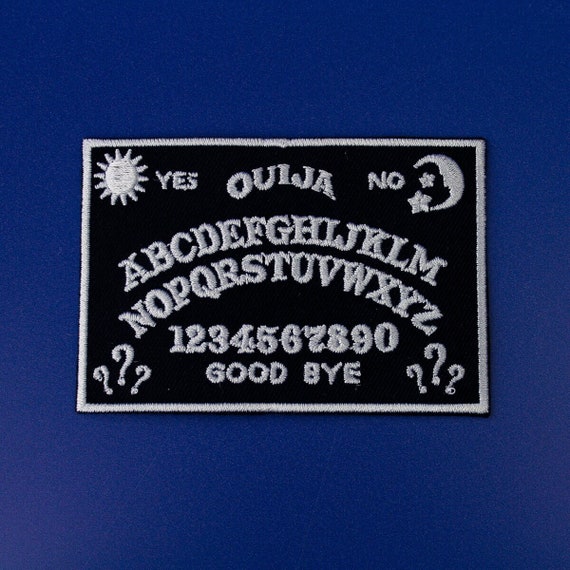 Ouija Board Embroidered Patch • Spooky Gothic Badge • Witchy Occult Iron or Sew On Patch • Halloween Emo Aesthetic Gift