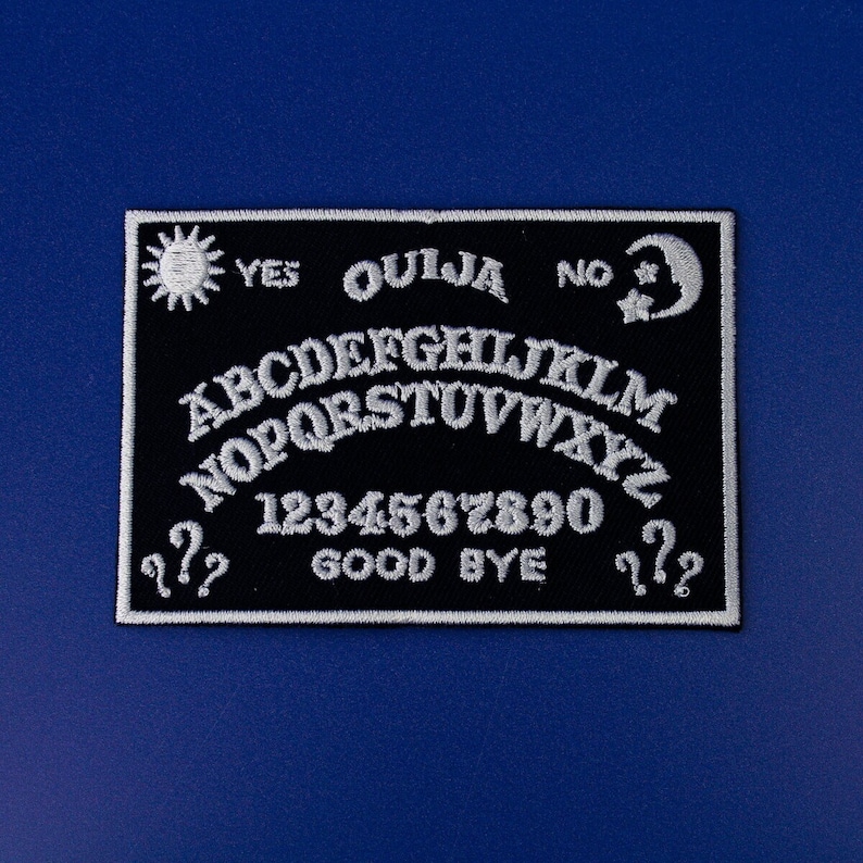 Ouija Board Embroidered Patch / Vegan Adhesive / Gothic Occult Witch Iron or Sew On Patches 