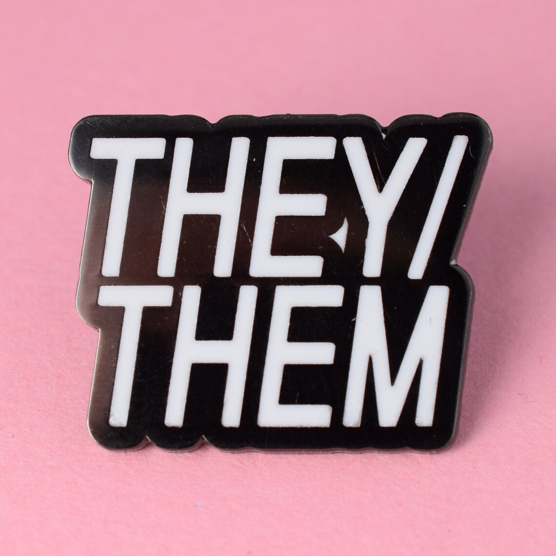 They/Them Pin Badge / Hard Enamel NickelFree Brooch / Etsy