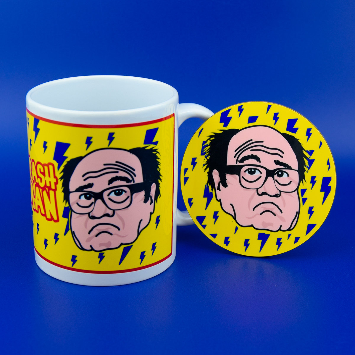Danny DeVito Trash Man Mug & Coaster Gift Set - Netflix Funny Mug Meme It's Always Sunny in Philadelphia