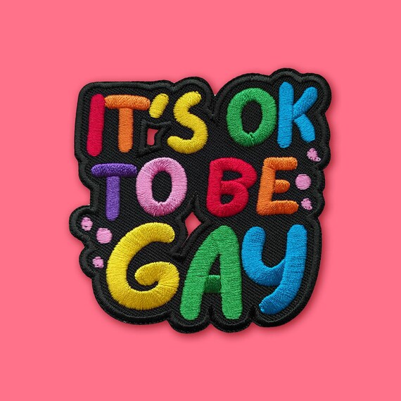 Toppa Ricamata LGBTQ+ Iron-On / Da Cucire – 80x60mm – Frase How Dare You – Presume I Am Heterosexual