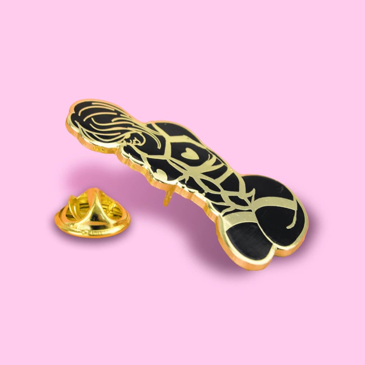 Shibi Goold Shibari Gold Enamel Pin | Hard Enamel Nickel-free Brooch | BDSM Kink ...