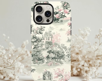 Etui na iPhone'a Maison Rosé Toile, etui na telefon z motywem francuskiej wsi i kwiatów