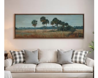 Palmetto Landscape - South Carolina Art, Oil Painting Aesthetic - Home Wall Decor - ST238A