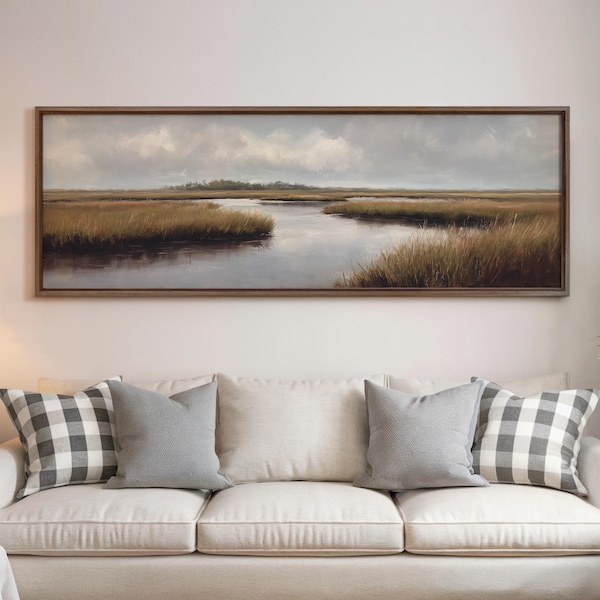 Louisiana Wall Art - Coastal Marsh, Bayou Art - Oil Painting Aesthetic, Print or Canvas - ST107