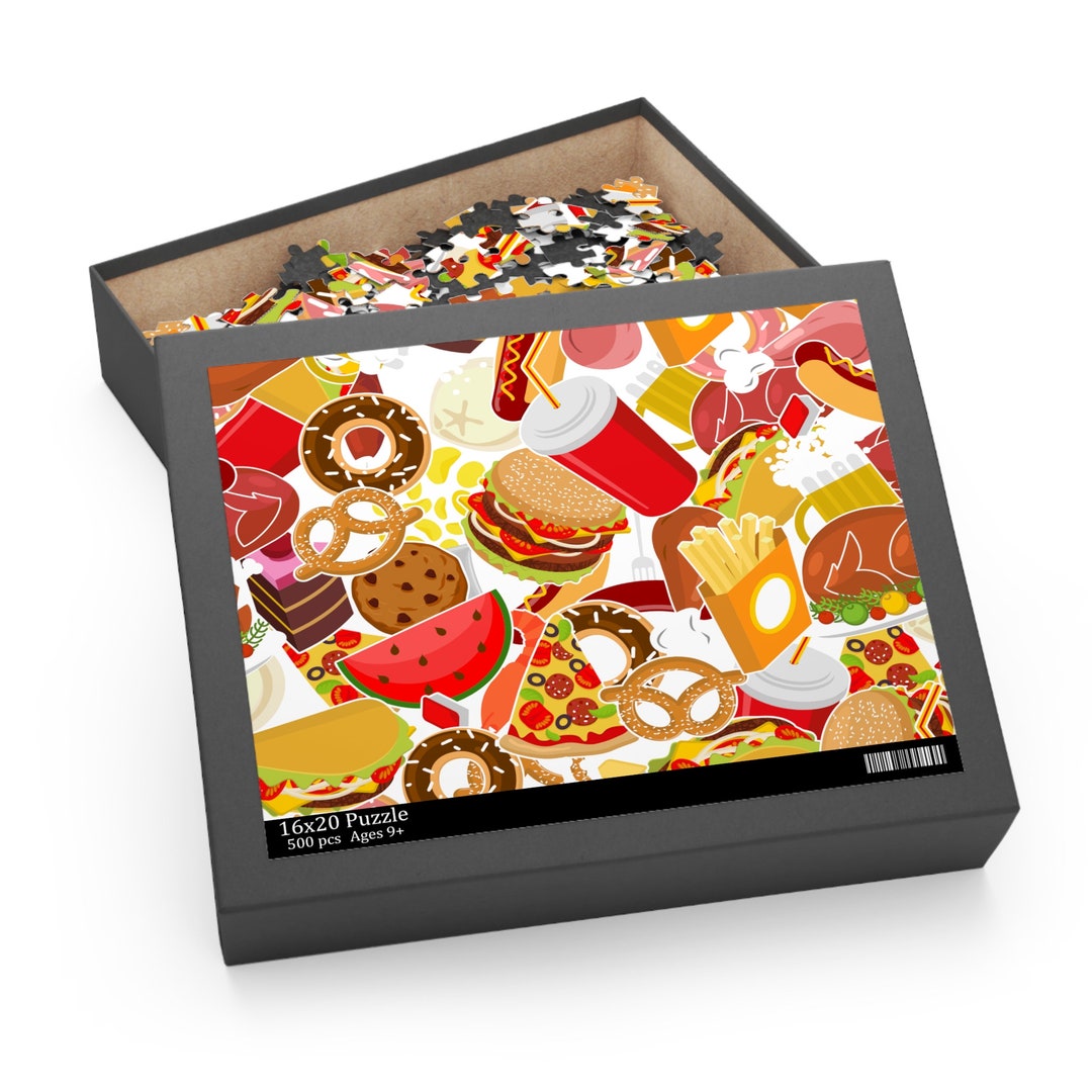 Favorite Foods Puzzle 120 252 500piece Unique Gift Idea Etsy
