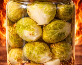 Frog Balls – Sweet & Spicy Pickled Brussels Sprouts