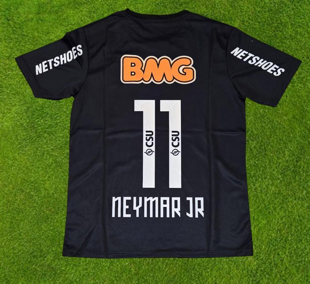 Maillot De Foot Santos Neymar Noir - Taille M, Occasion