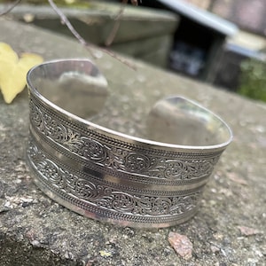 Boho/Ethnic/Hippy/Silver Cuff Adjustable Bangle Jewellery