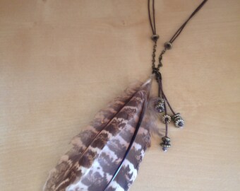 Festival Summer Bohemian Feather Necklace