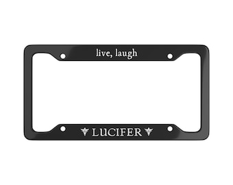 Viva, Ria, Lúcifer, Deliciosamente Satânico, Gótico, Moldura de Placa de Carro, Acessórios Decorativos, Satanás, Bruxaria, Gótico, Baphomet, Bruxa Assustadora, Halloween