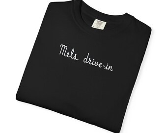 Mel's Drive In T-Shirt Unisex Cotton Vintage American Car Enthusiast Mechanic ffiti Gift 1950's Cruising Diner