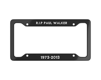 RIP Paul Walker Moldura de placa Velozes e Furiosos Diesel Toretto JDM Acessórios para carros Entusiasta Corridas de rua JDM Tuner Pizza Boy