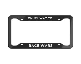 Moldura de placa "A caminho das corridas de rua" inspirada em Velozes e Furiosos, Walker Diesel Torettos, acessórios automotivos JDM, entusiasta de mecânica, corridas de rua, tuning JDM.