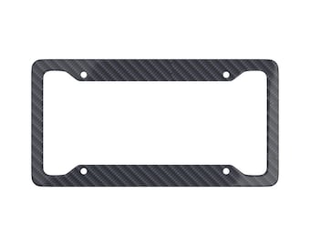 Moldura de placa de carro com impressão em fibra de carbono, inspirada em Velozes e Furiosos, Paul Walker, Diesel Torettos, acessórios automotivos JDM, entusiasta de corridas de rua e carros tunados JDM.