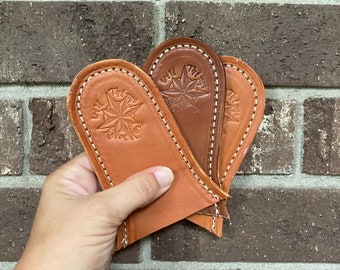 Funda de cuero para mango de sartén Funda para mango de sartén de hierro fundido / Lodge / Utensilios de cocina de hierro fundido Griswold / Funda de cuero para mango de sartén