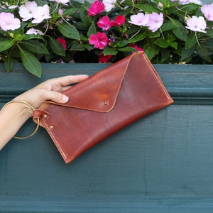 Leather Wristlet Clutch Wallet image 6